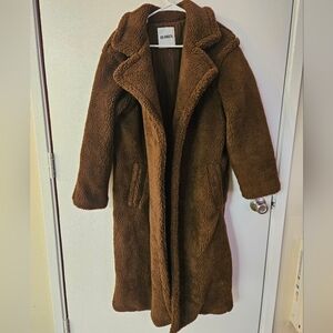 BB Dakota Chocolate Teddy Long Jacket